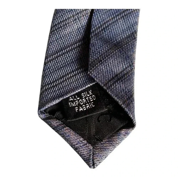 Kenneth Cole Collection Tie Blue 100% Silk Mens Necktie 59” X 3.5 “ Made In USA - Picture 3 of 5